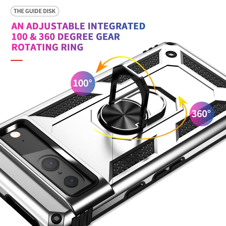 For Google Pixel 7 Shockproof TPU + PC Phone Case with Holder