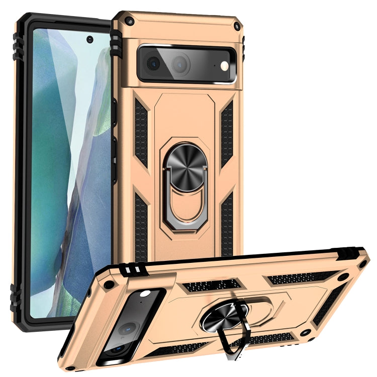 For Google Pixel 7 Shockproof TPU + PC Phone Case with Holder