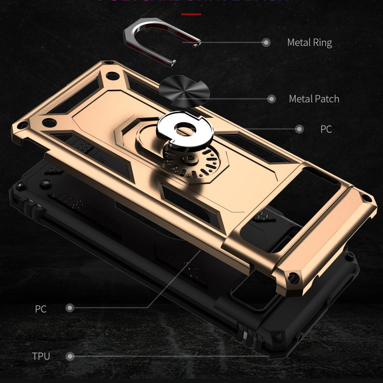 For Google Pixel 7 Shockproof TPU + PC Phone Case with Holder