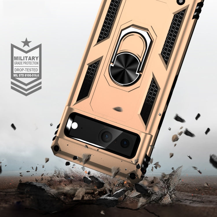 For Google Pixel 7 Shockproof TPU + PC Phone Case with Holder