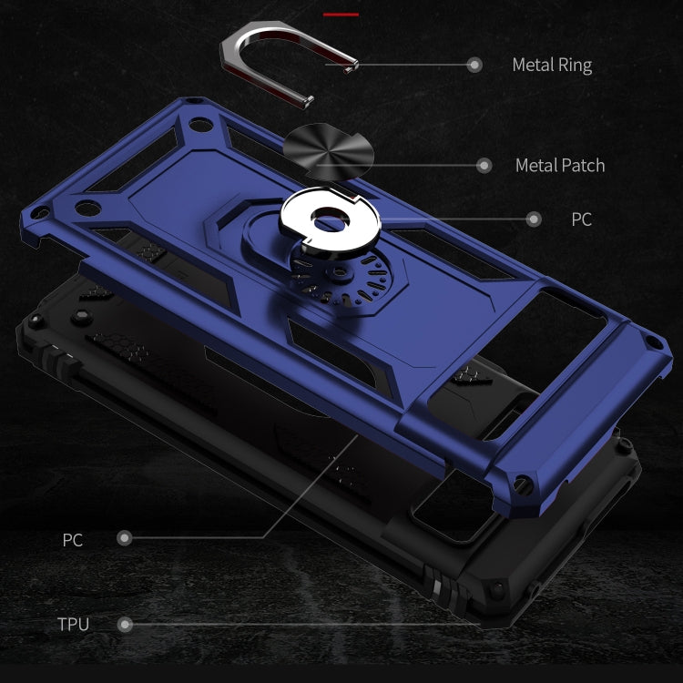 For Google Pixel 7 Shockproof TPU + PC Phone Case with Holder