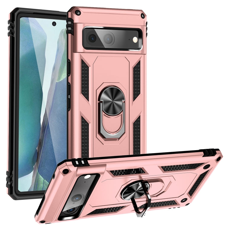For Google Pixel 7 Shockproof TPU + PC Phone Case with Holder