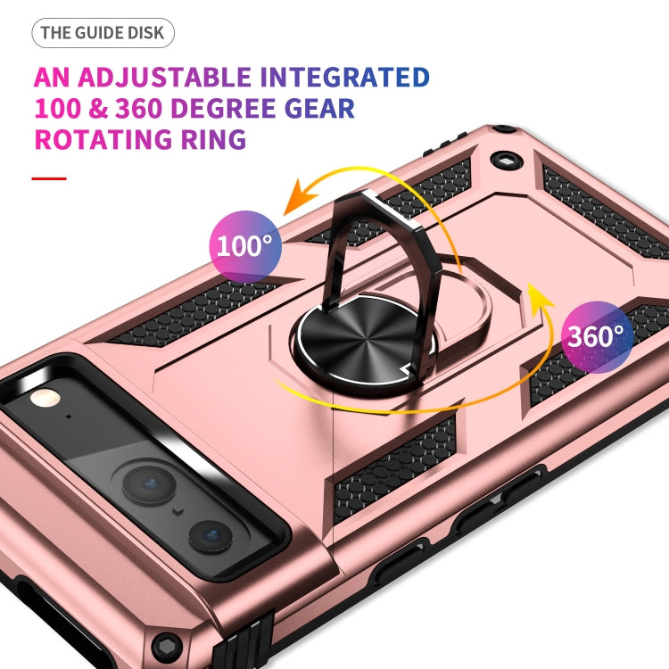 For Google Pixel 7 Shockproof TPU + PC Phone Case with Holder