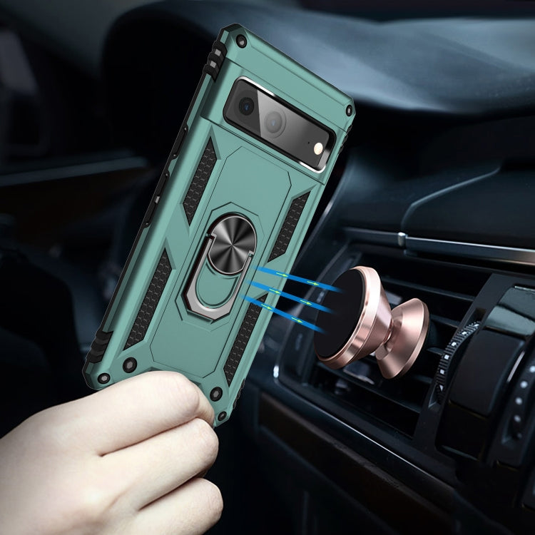 For Google Pixel 7 Shockproof TPU + PC Phone Case with Holder