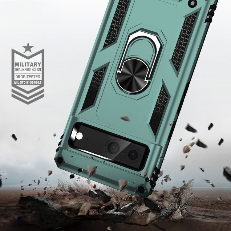 For Google Pixel 7 Shockproof TPU + PC Phone Case with Holder