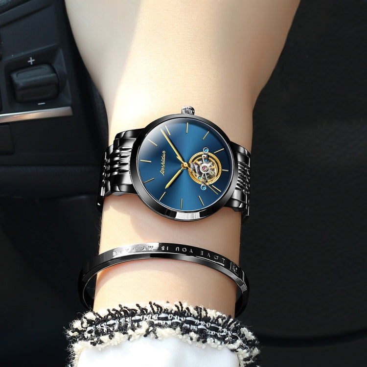 JIN SHI DUN 8812 Women Simple Hollowed Waterproof Automatic Mechanical Watch