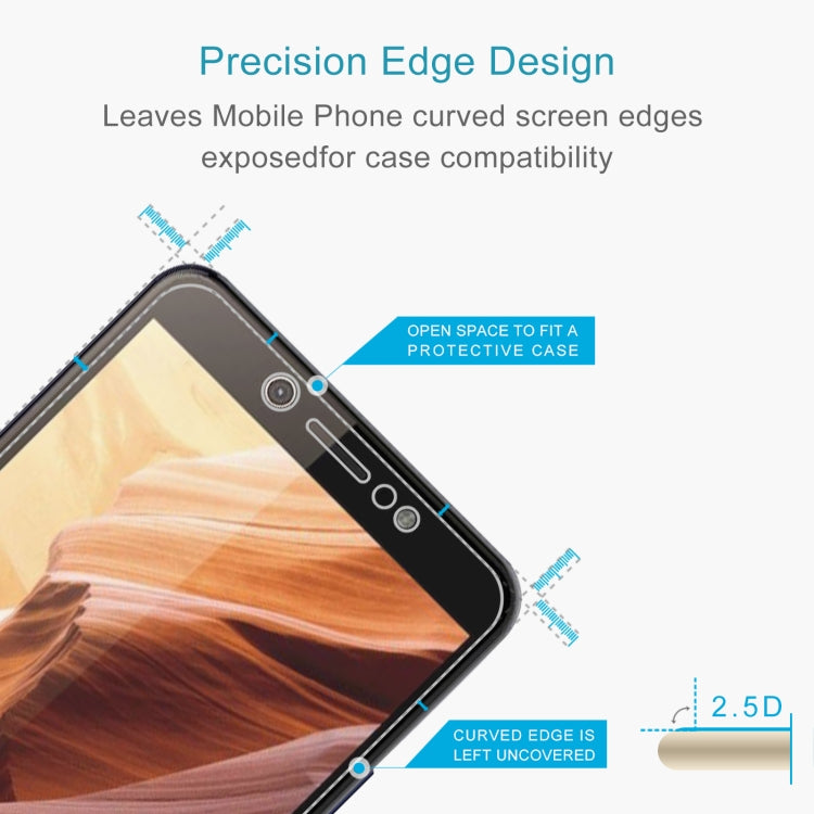 50 PCS 0.26mm 9H 2.5D Tempered Glass Film For Itel A44