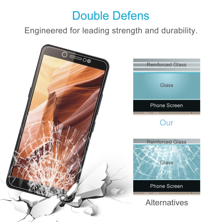 50 PCS 0.26mm 9H 2.5D Tempered Glass Film For Itel A44