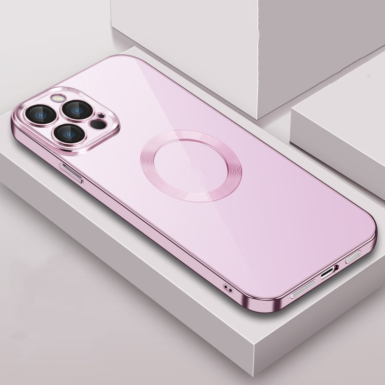 For iPhone 12 Pro Max 9D Electroplated Edge Lens Film Clear PC + TPU Shockproof Case
