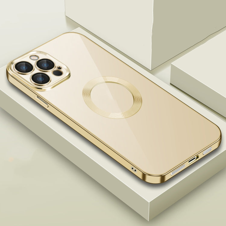 For iPhone 12 Pro Max 9D Electroplated Edge Lens Film Clear PC + TPU Shockproof Case