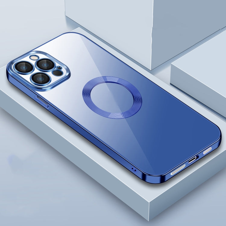 For iPhone 12 Pro Max 9D Electroplated Edge Lens Film Clear PC + TPU Shockproof Case