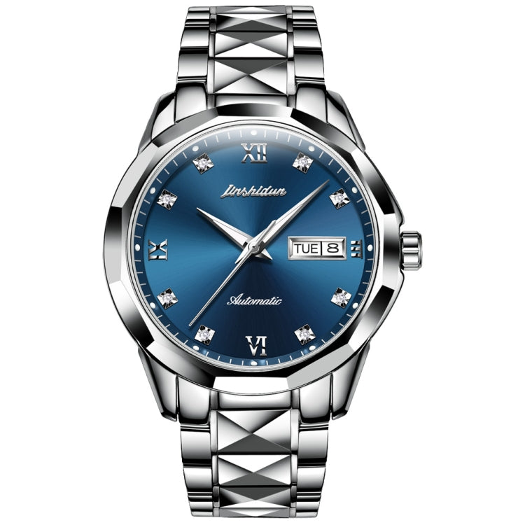 JIN SHI DUN 8813 Fashion Waterproof Luminous Automatic Mechanical Watch, Style:Men