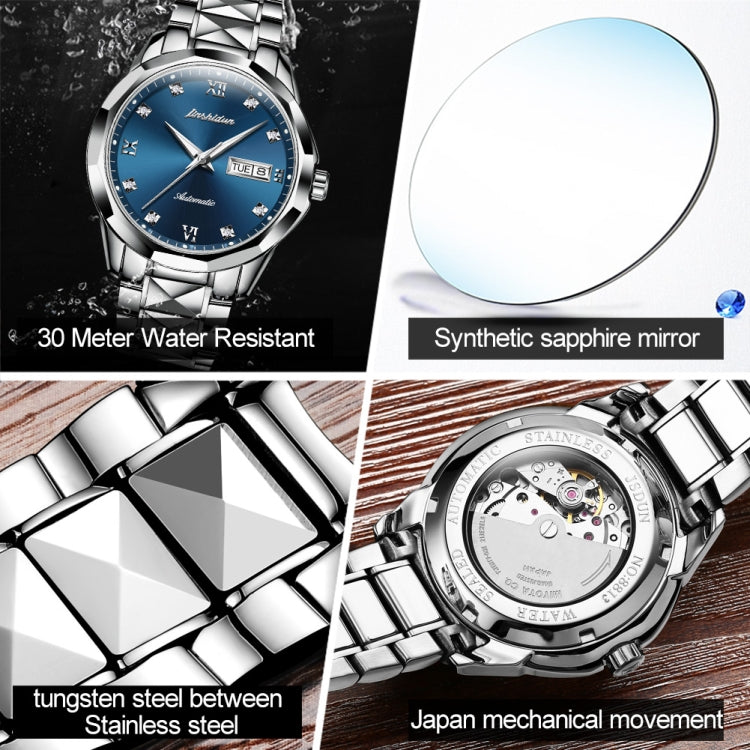 JIN SHI DUN 8813 Fashion Waterproof Luminous Automatic Mechanical Watch, Style:Men