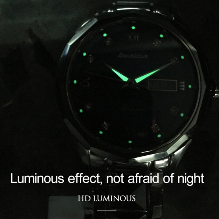JIN SHI DUN 8813 Fashion Waterproof Luminous Automatic Mechanical Watch, Style:Men