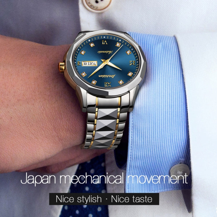 JIN SHI DUN 8813 Fashion Waterproof Luminous Automatic Mechanical Watch, Style:Men