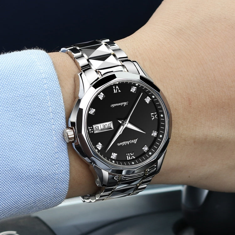 JIN SHI DUN 8813 Fashion Waterproof Luminous Automatic Mechanical Watch, Style:Men