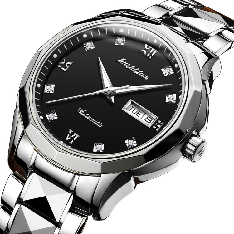 JIN SHI DUN 8813 Fashion Waterproof Luminous Automatic Mechanical Watch, Style:Men