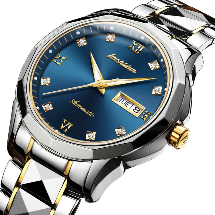 JIN SHI DUN 8813 Fashion Waterproof Luminous Automatic Mechanical Watch, Style:Men