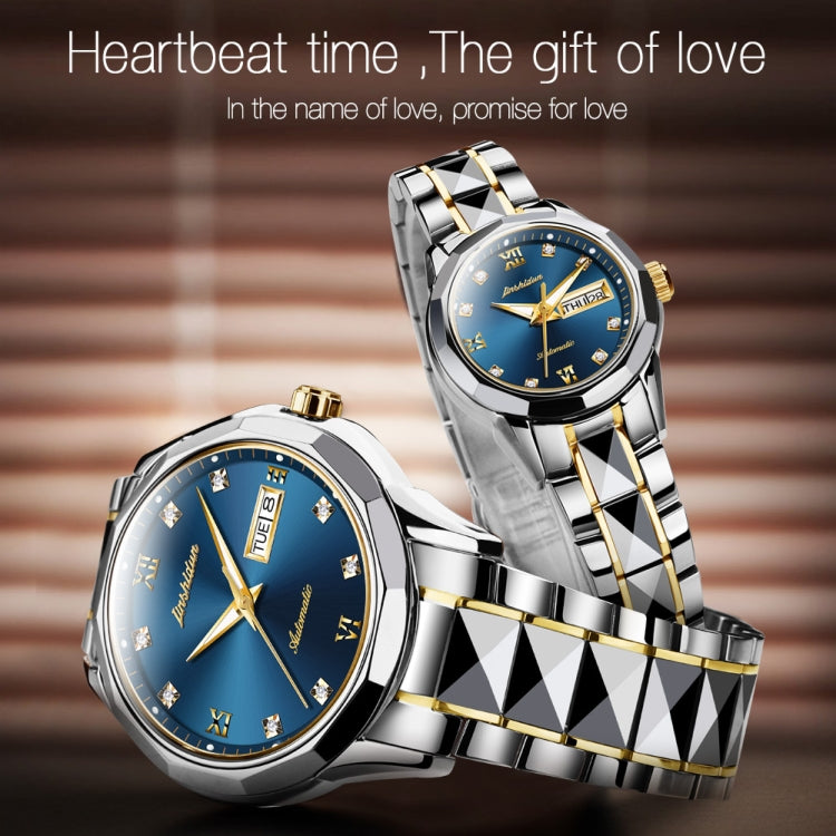 JIN SHI DUN 8813 Fashion Waterproof Luminous Automatic Mechanical Watch, Style:Men