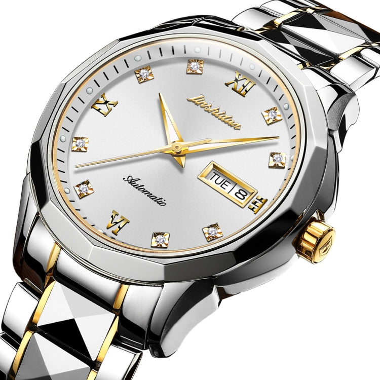JIN SHI DUN 8813 Fashion Waterproof Luminous Automatic Mechanical Watch, Style:Men