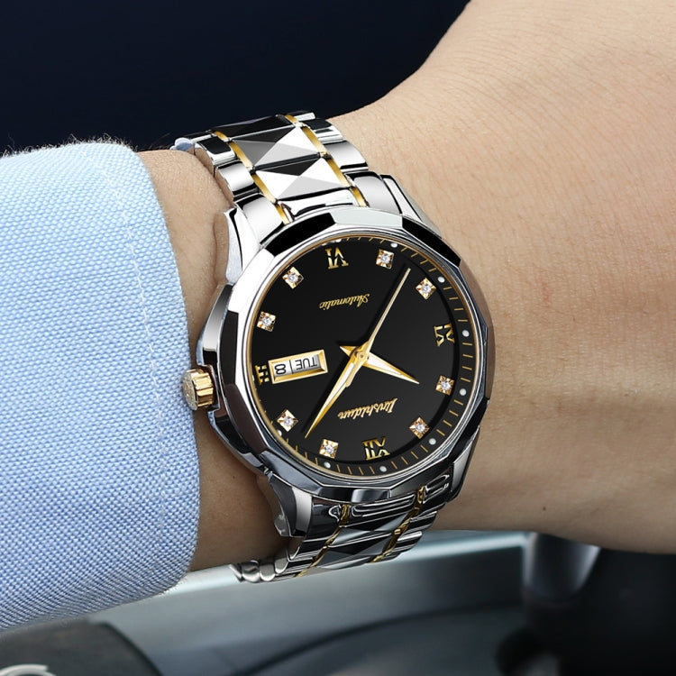 JIN SHI DUN 8813 Fashion Waterproof Luminous Automatic Mechanical Watch, Style:Men