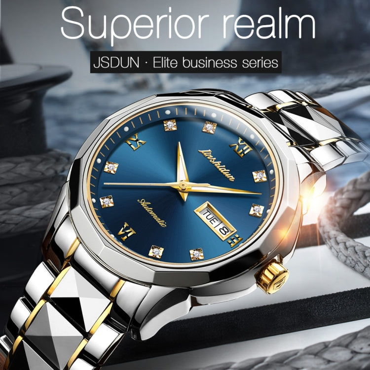 JIN SHI DUN 8813 Fashion Waterproof Luminous Automatic Mechanical Watch, Style:Men