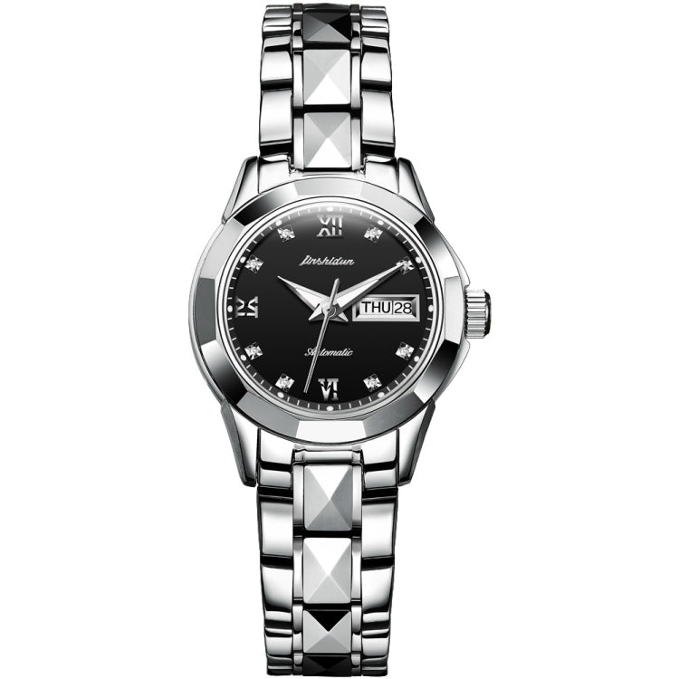 JIN SHI DUN 8813 Fashion Waterproof Luminous Automatic Mechanical Watch, Style:Women