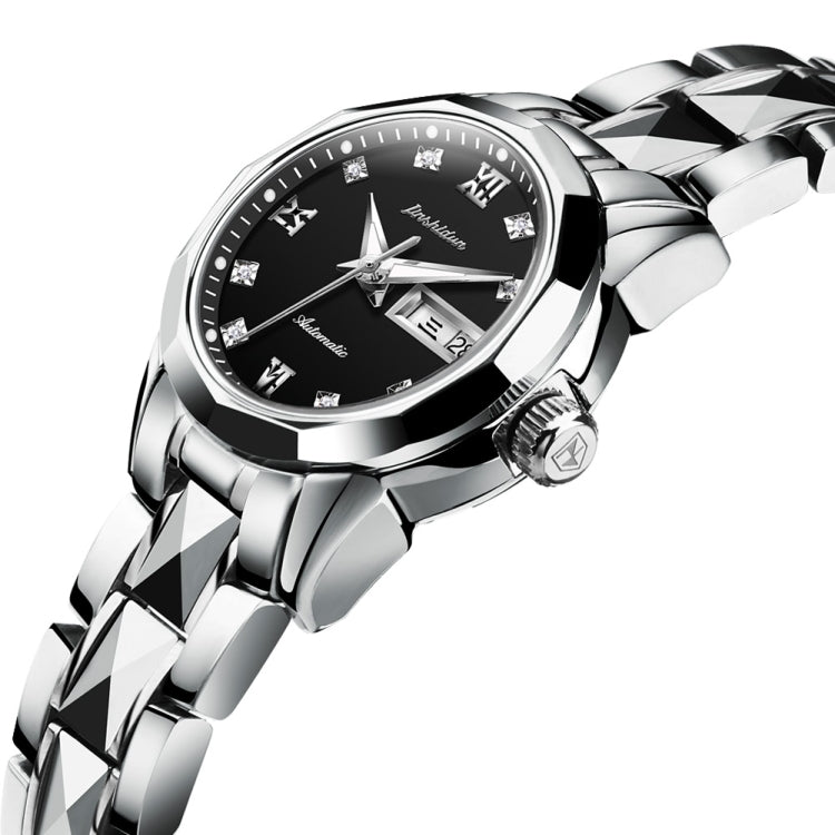 JIN SHI DUN 8813 Fashion Waterproof Luminous Automatic Mechanical Watch, Style:Women