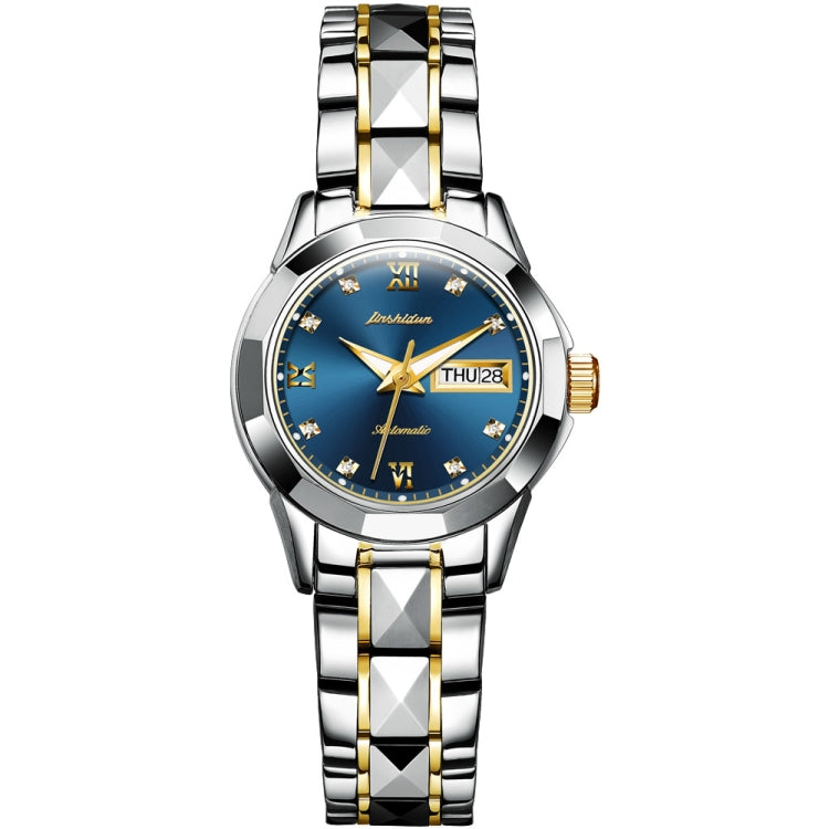 JIN SHI DUN 8813 Fashion Waterproof Luminous Automatic Mechanical Watch, Style:Women
