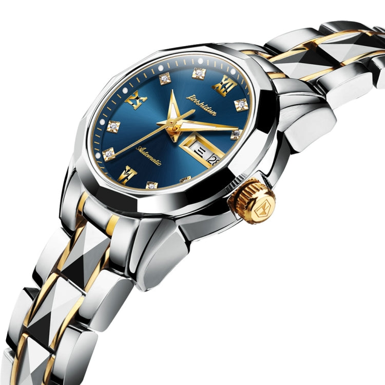JIN SHI DUN 8813 Fashion Waterproof Luminous Automatic Mechanical Watch, Style:Women