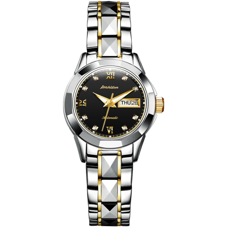 JIN SHI DUN 8813 Fashion Waterproof Luminous Automatic Mechanical Watch, Style:Women
