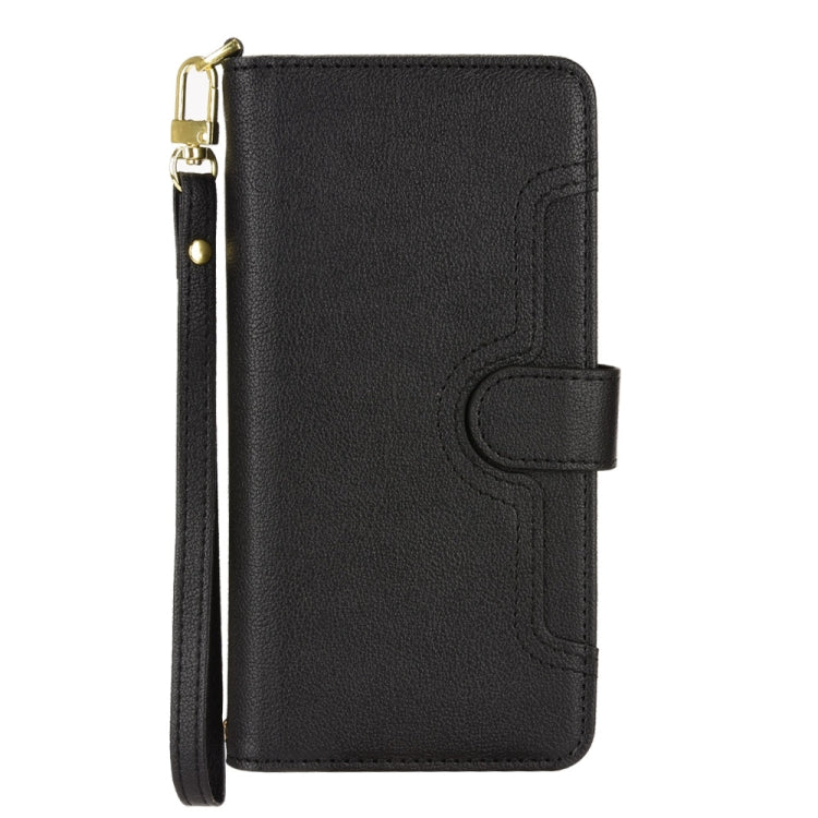 For iPhone 13 Pro Max Litchi Texture Zipper Leather Phone Case