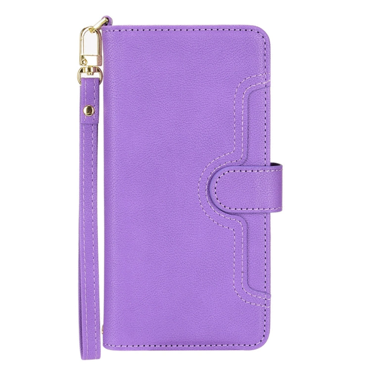 For iPhone 13 Pro Max Litchi Texture Zipper Leather Phone Case