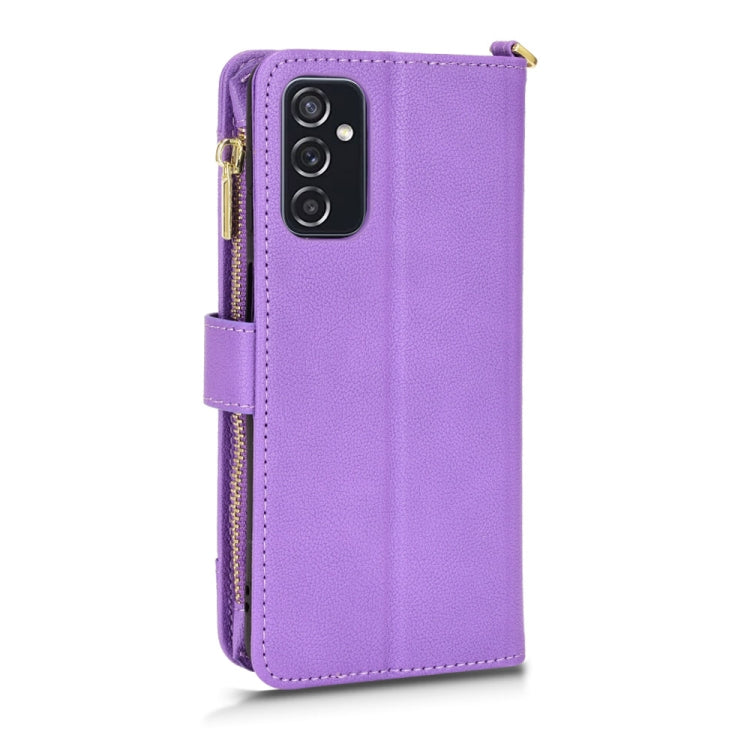 For Samsung Galaxy M52 5G Litchi Texture Zipper Leather Phone Case