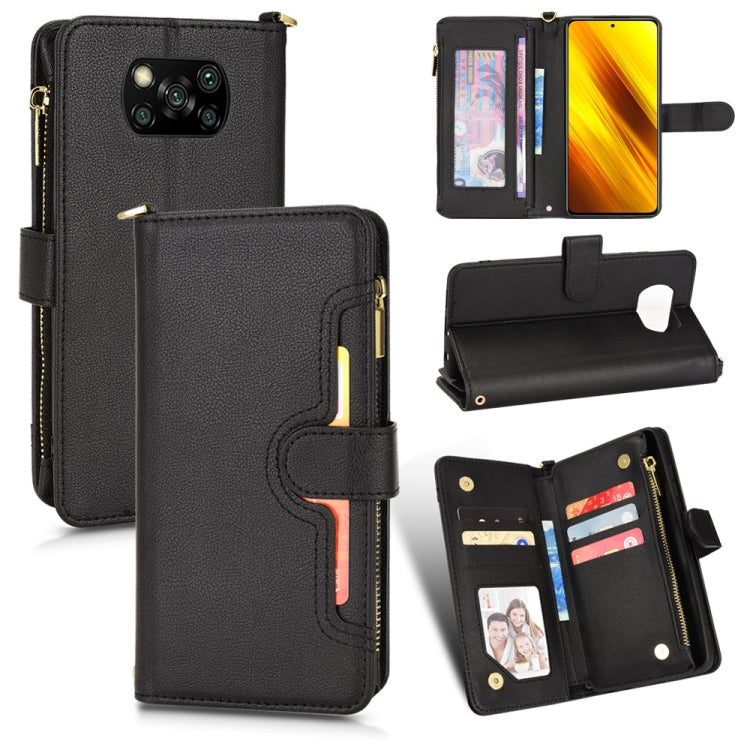 For Xiaomi  Poco X3 NFC / Poco X3 Pro Litchi Texture Zipper Leather Phone Case