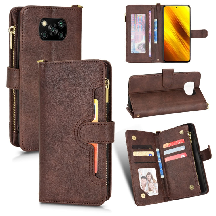 For Xiaomi  Poco X3 NFC / Poco X3 Pro Litchi Texture Zipper Leather Phone Case