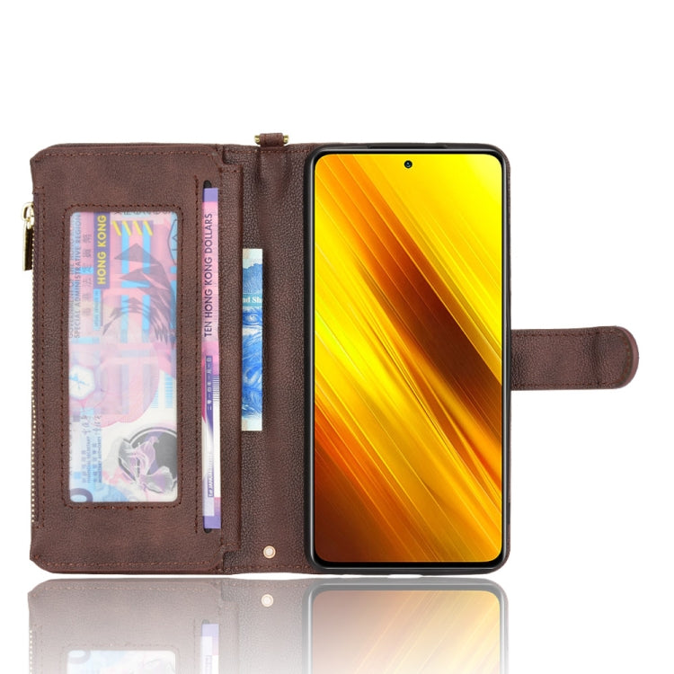 For Xiaomi  Poco X3 NFC / Poco X3 Pro Litchi Texture Zipper Leather Phone Case