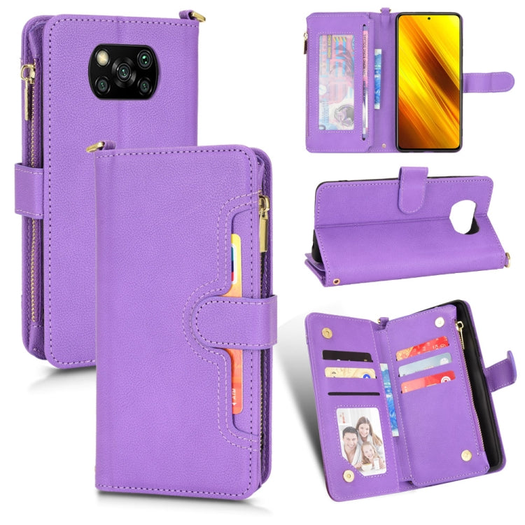 For Xiaomi  Poco X3 NFC / Poco X3 Pro Litchi Texture Zipper Leather Phone Case