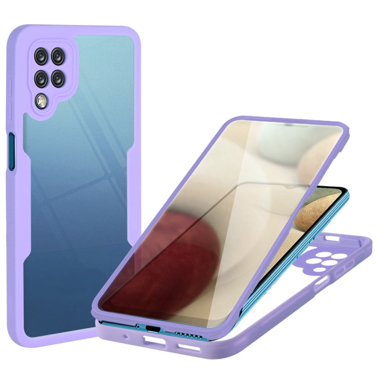 For Samsung Galaxy A12 Acrylic + TPU 360 Degrees Full Coverage Shockproof Phone Case
