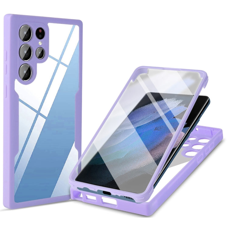 For Samsung Galaxy S22 Ultra 5G Acrylic + TPU 360 Degrees Full Coverage Shockproof Phone Case