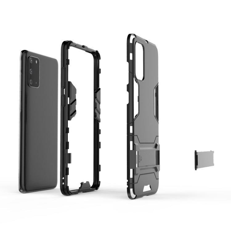 For Galaxy S20 Shockproof PC + TPU Protective Case with Invisible Holder