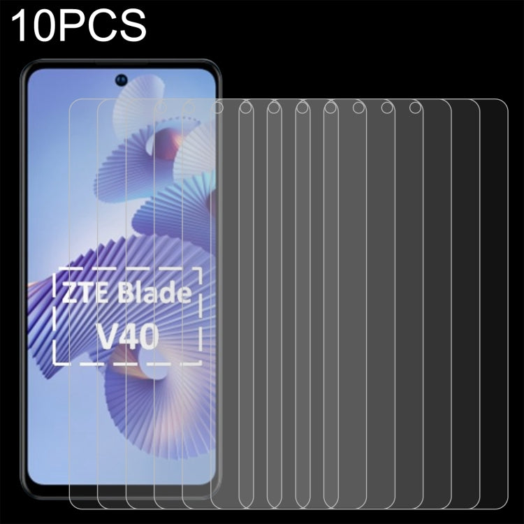 10 PCS 0.26mm 9H 2.5D Tempered Glass Film For ZTE Blade V40