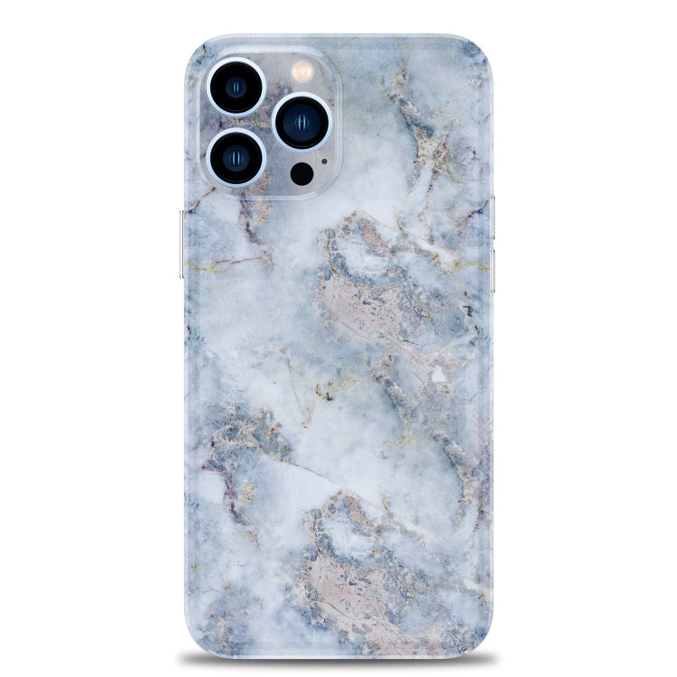 For iPhone 13 Pro Glossy Marble Stripe Straight Edge Case