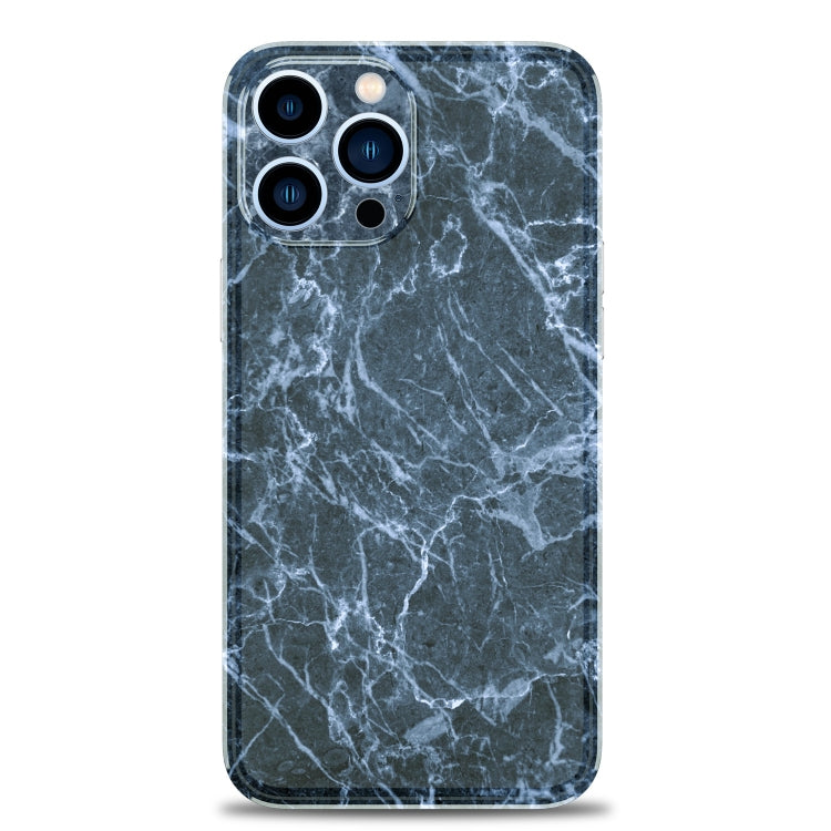 For iPhone 13 Pro Max Glossy Marble Stripe Straight Edge Case