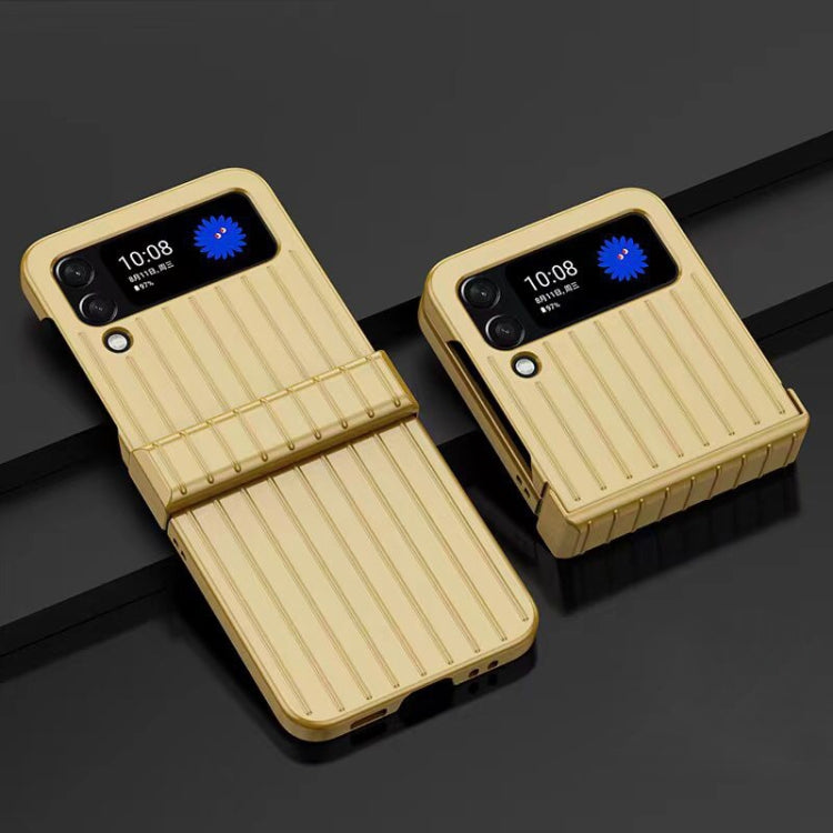 For Samsung Galaxy Z Flip3 5G Ultra-thin Striped PC Phone Case