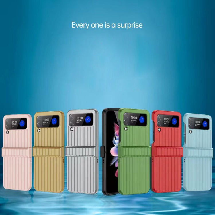 For Samsung Galaxy Z Flip3 5G Ultra-thin Striped PC Phone Case
