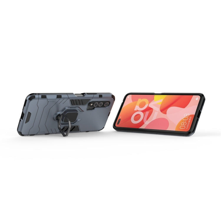 For Huawei Nova 6 Shockproof PC + TPU Protective Case with Magnetic Ring Holder