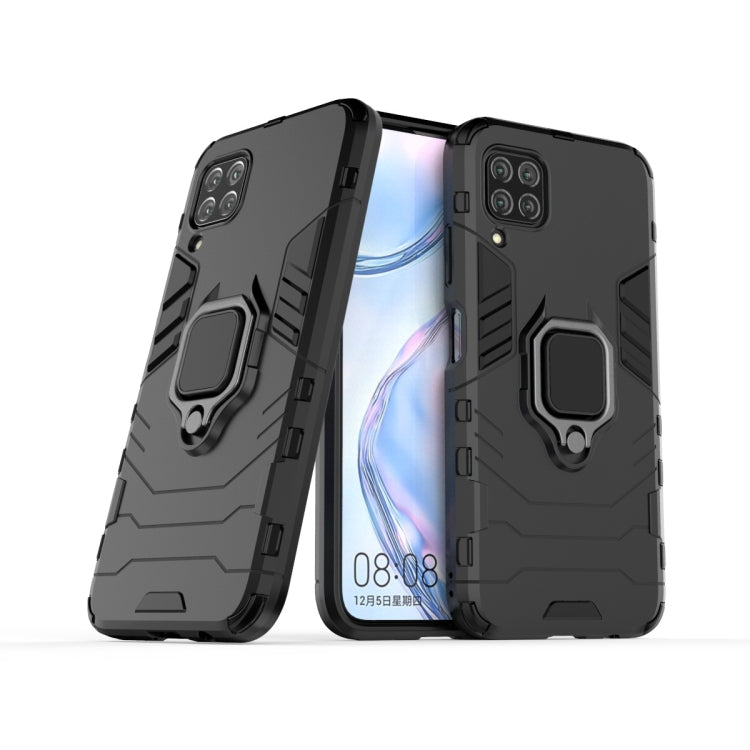 For Huawei Nova 6 SE Shockproof PC + TPU Protective Case with Magnetic Ring Holder