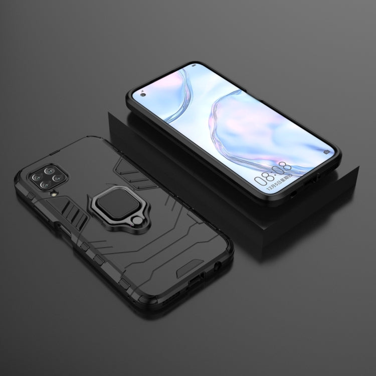 For Huawei Nova 6 SE Shockproof PC + TPU Protective Case with Magnetic Ring Holder