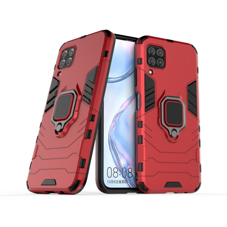 For Huawei Nova 6 SE Shockproof PC + TPU Protective Case with Magnetic Ring Holder